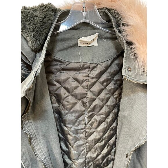 Ashley by 26 International Cargo Utility Jacket Faux Fur Hoodie Women’s Size M - Picture 9 of 10